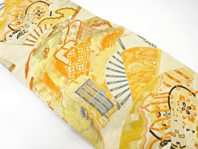 JAPANESEKIMONO / ANTIQUE ANTIQUE FAN / WAGAKU / GOSHOGURUMA PATTERNS W